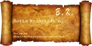 Botta Krisztián névjegykártya
